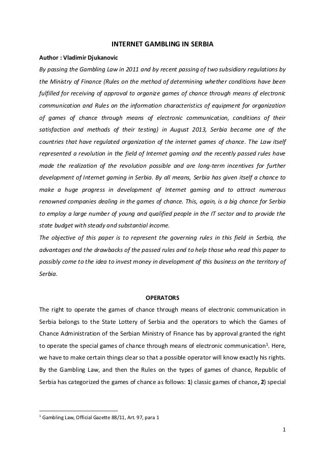 what jurisdiction regulates internet gambling